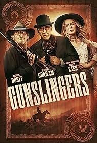 Poster film Gunslingers 2025 dibintangi Nicolas Cage dengan latar koboi dan suasana western